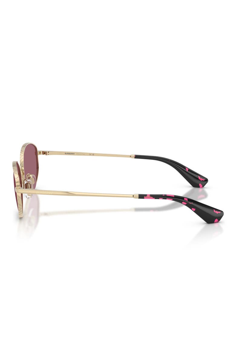 55mm Oval Sunglasses, Alternate, color, LIGHT GOLD / VIOLET