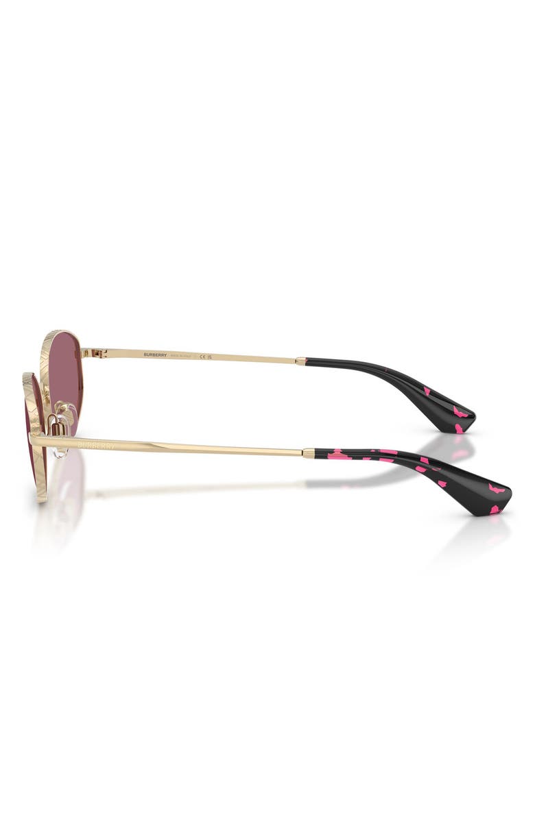 Burberry 55mm Oval Sunglasses, Alternate, color, Light Gold / Violet