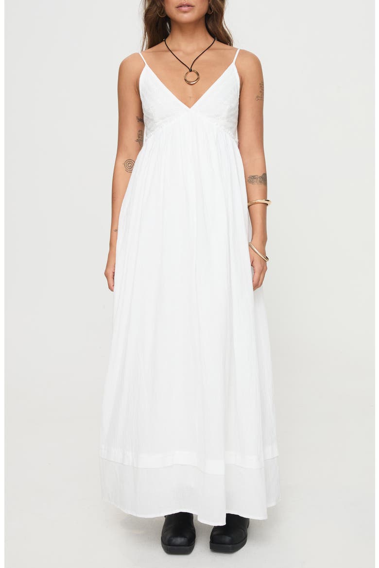 Eriksson Cotton Maxi Sundress, Main, color, WHITE