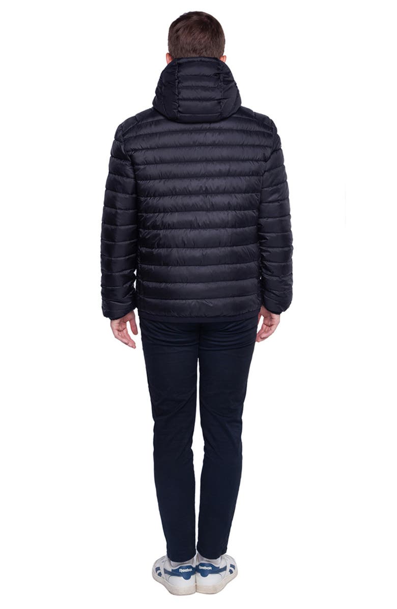 Rokka&Rolla Lightweight Quilted Hooded Puffer Jacket, Alternate, color, Very Black