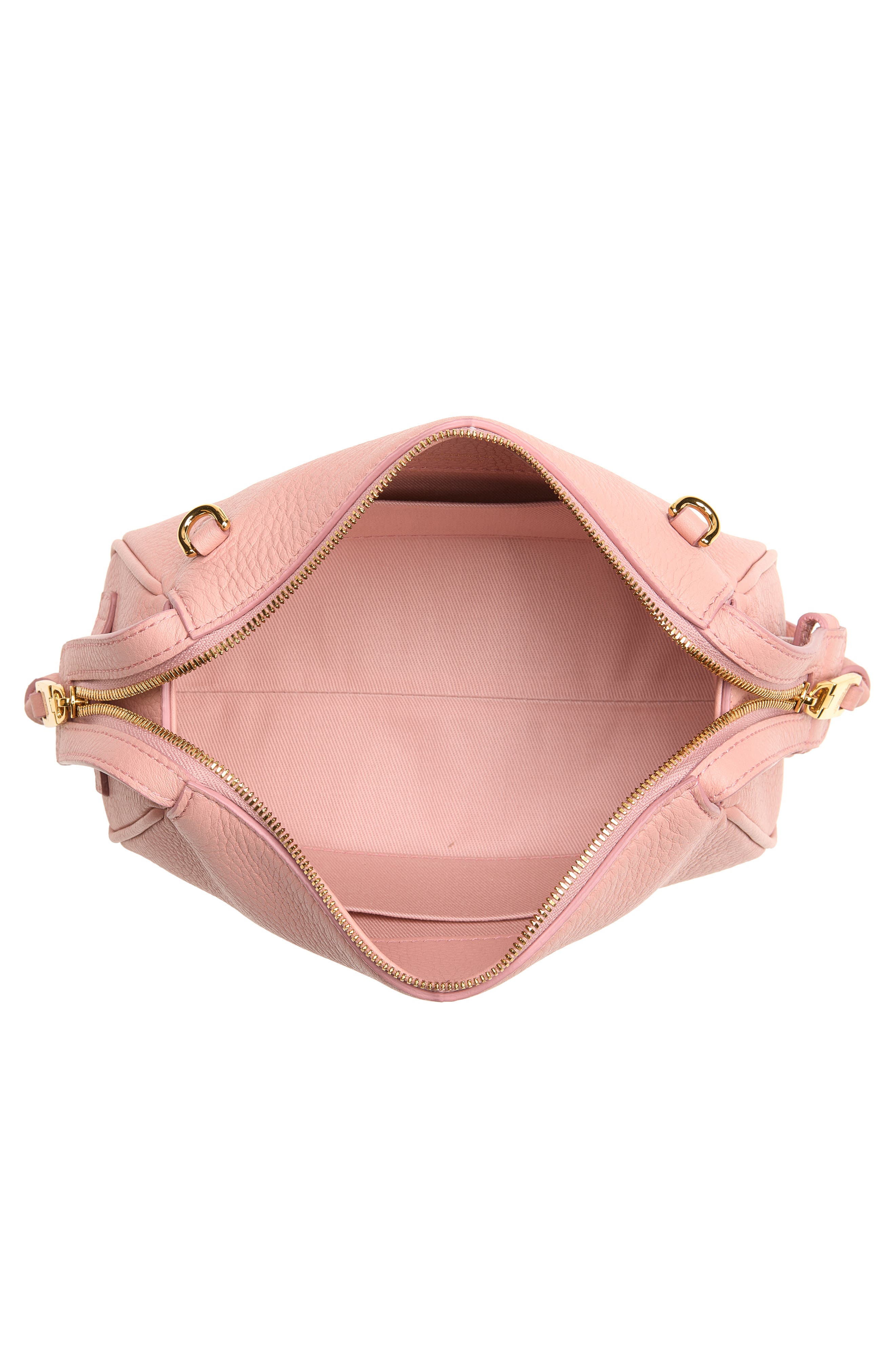 Vittoria Leather Top Handle Bag, Alternate, color, 84550 ROSA PESCA