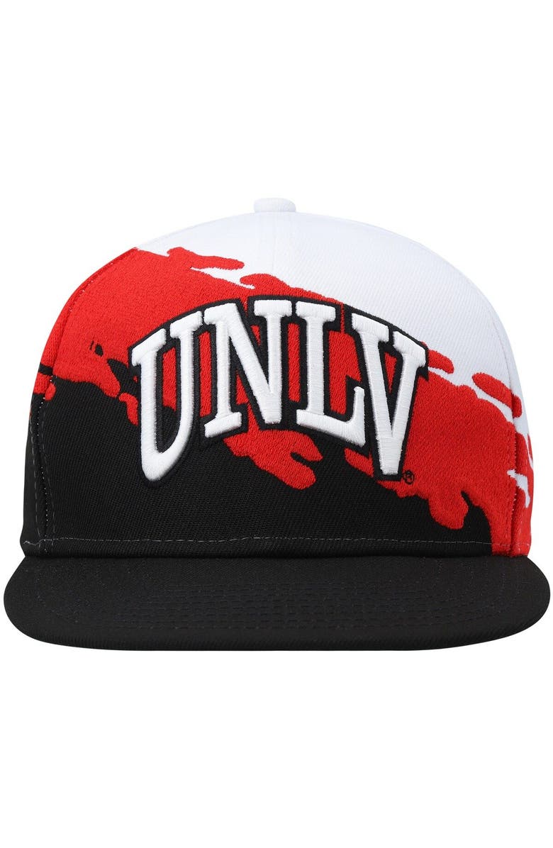 Mitchell & Ness Men's Mitchell & Ness Black/White UNLV Rebels Paintbrush Snapback Hat, Alternate, color, Black
