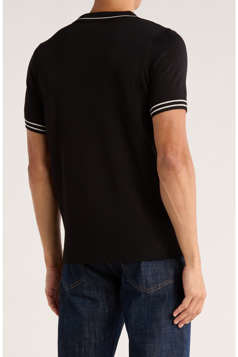 Short Sleeve Knit Sweater, Alternate, color, BLACK