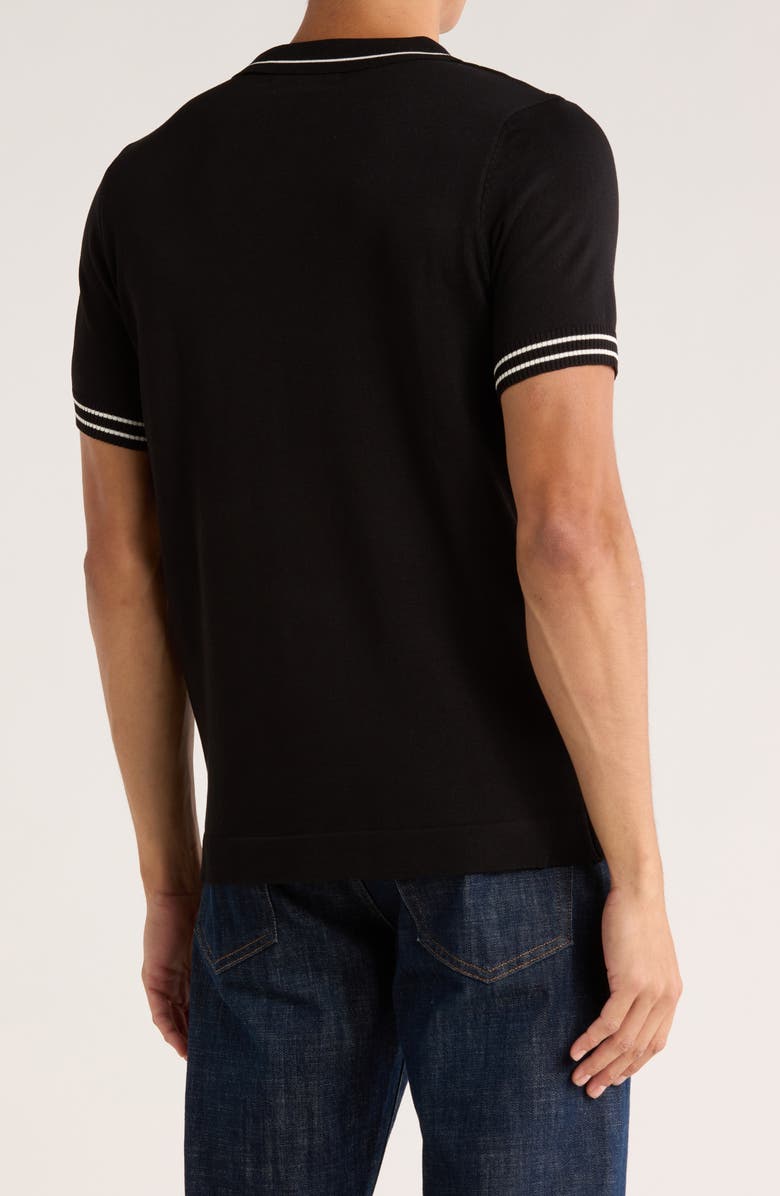 T.R. PREMIUM Short Sleeve Knit Sweater, Alternate, color, Black