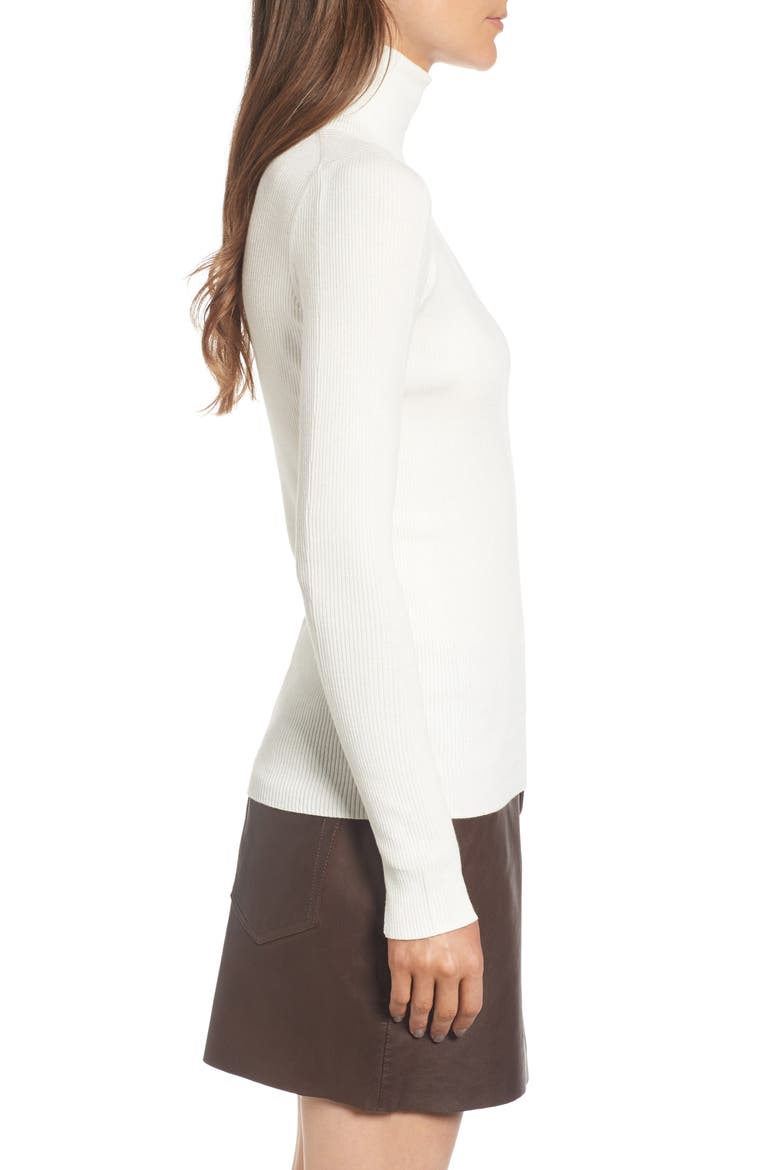 x Something Navy Turtleneck Sweater, Alternate, color, IVORY