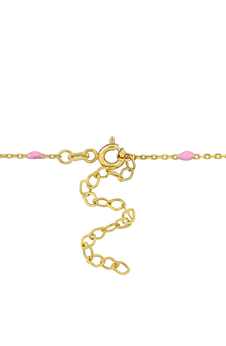 Julianna B. Enamel Star Station Necklace 14K Gold, Alternate, color, Pink