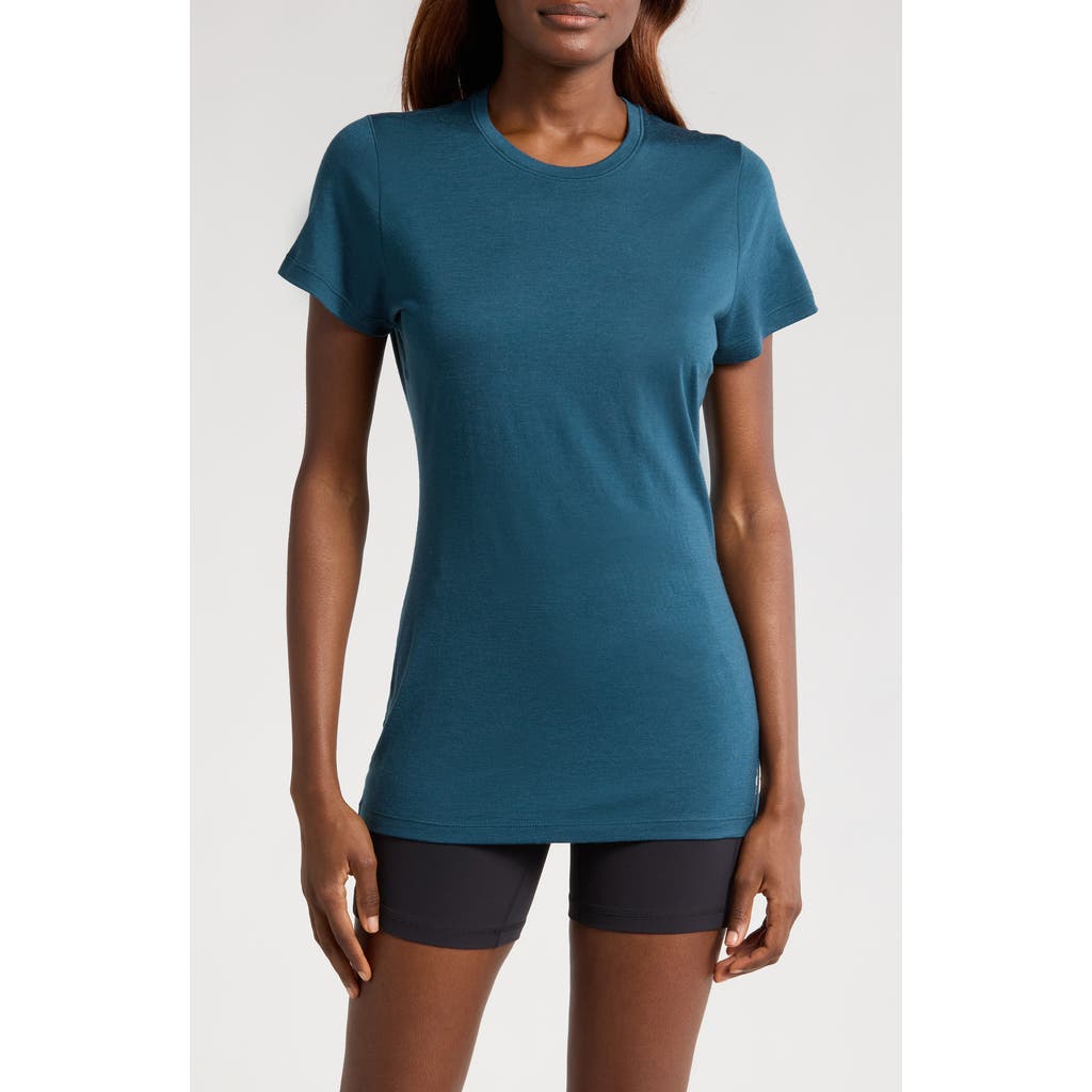 Smartwool Merino Wool Blend Short Sleeve T-shirt In Twilight Blue