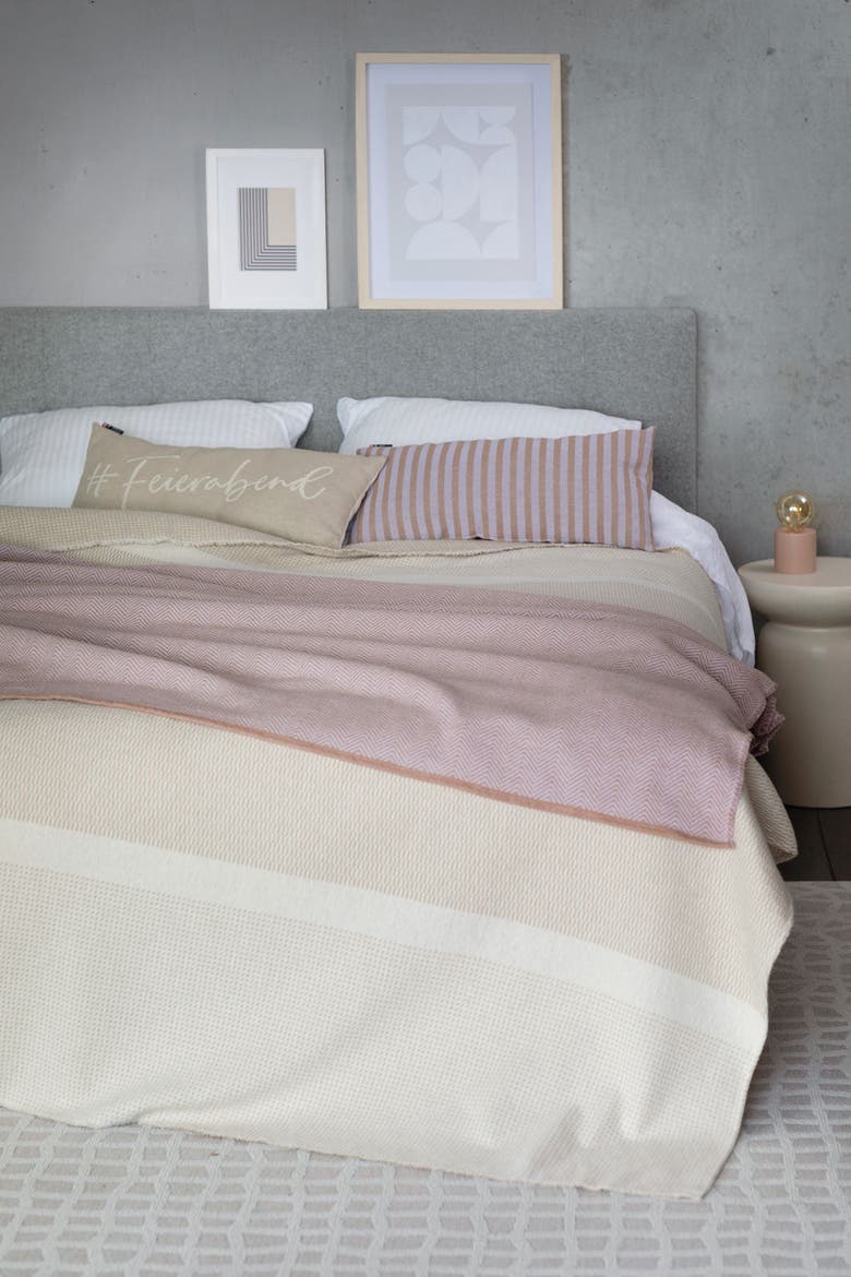 Luca Herringbone Bedspread, Alternate, color, Lilac
