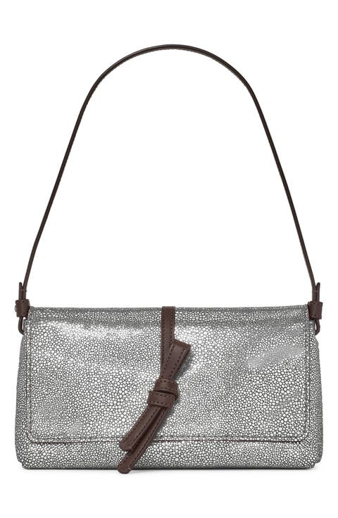 Loop Metallic Dot Leather Shoulder Bag