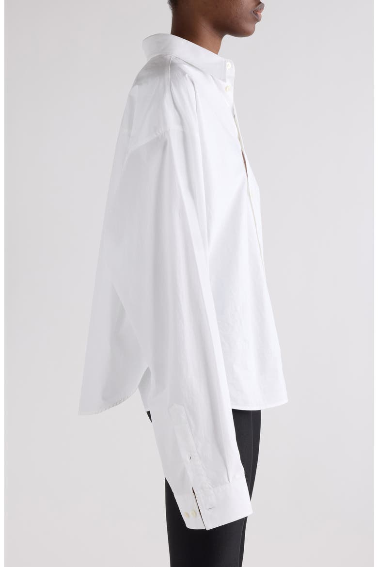 Semifitted Button-Up Shirt, Alternate, color, 9000 WHITE