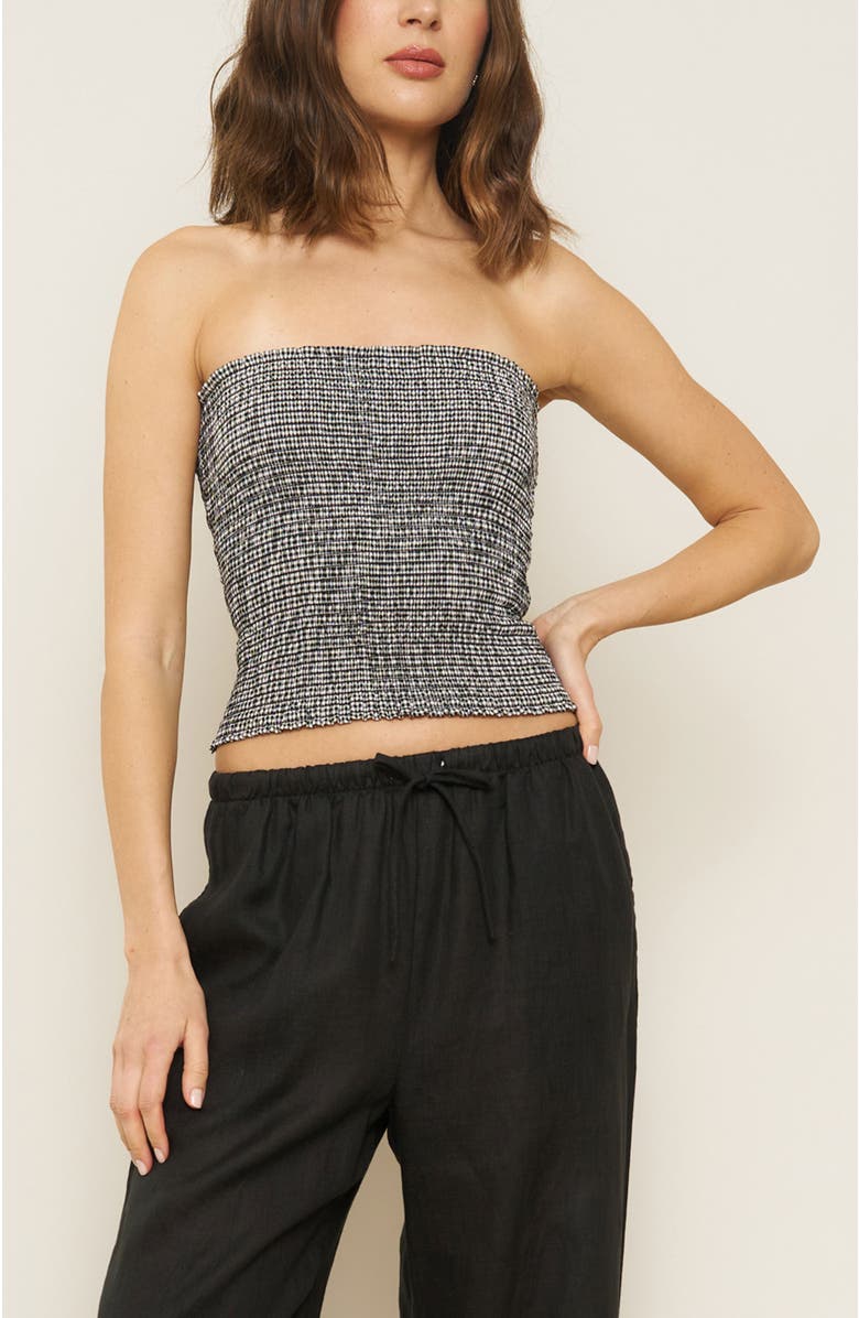 Whimsy + Row Matilda Top, Alternate, color, Black Gingham