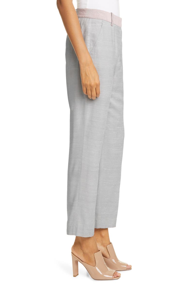 Rebecca Taylor Slub Linen Blend Trousers, Alternate, color,