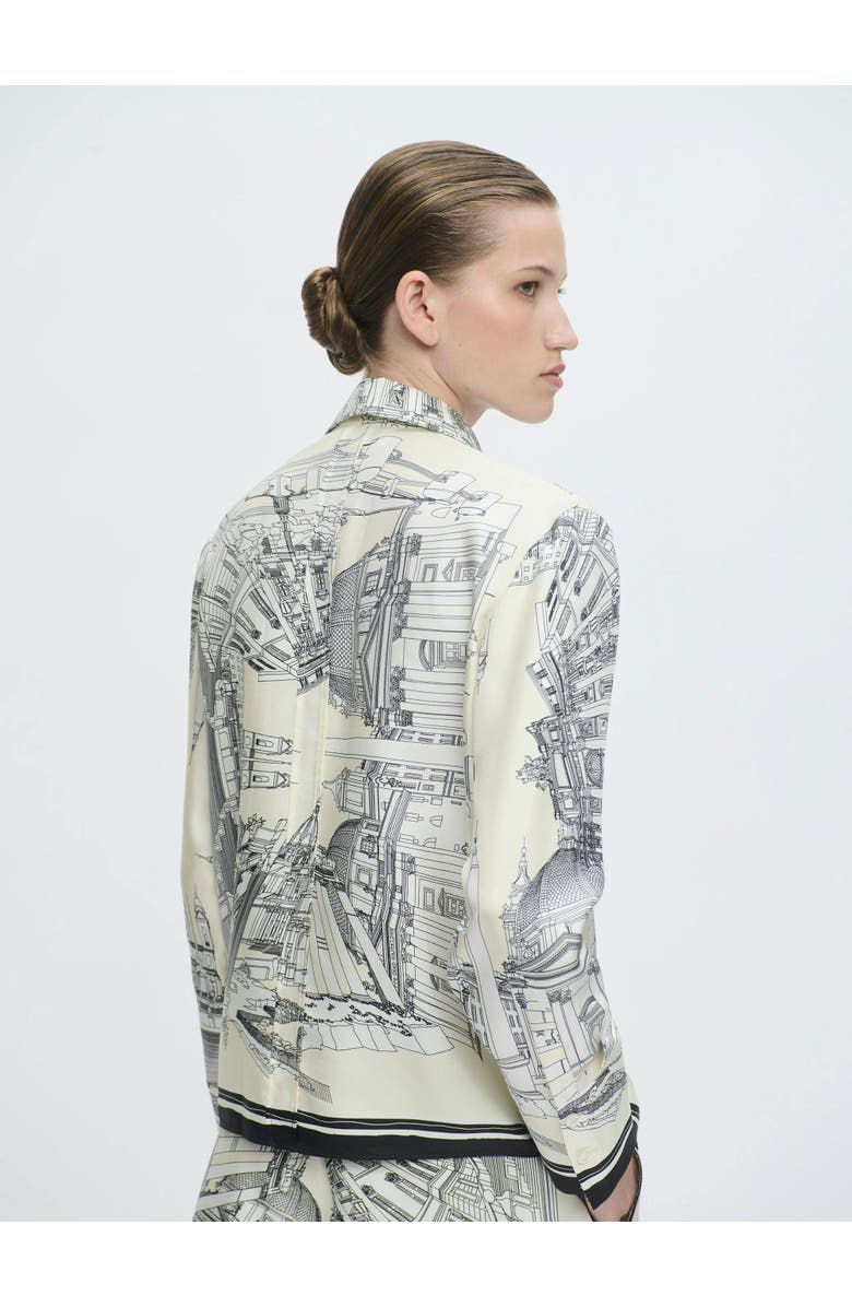 Callas Milano CAMERON Rome scarf shirt White, Alternate, color, Blue