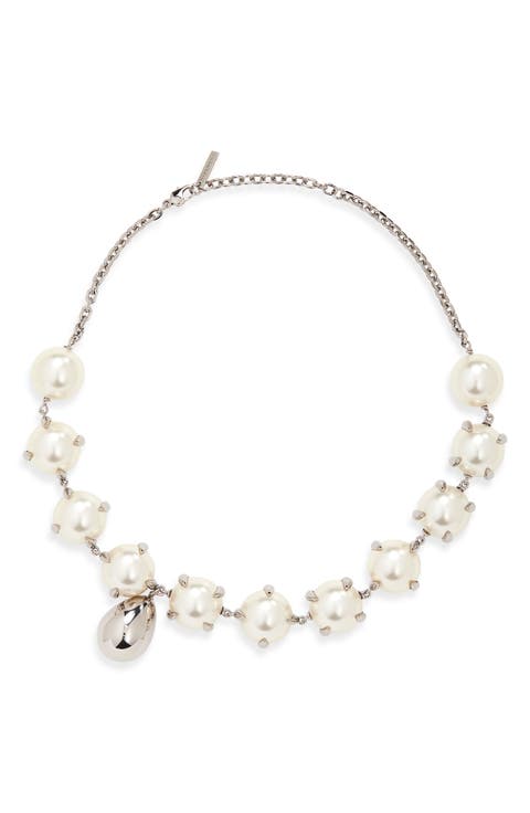 Spiky Faux Pearl Necklace