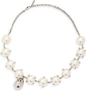 Givenchy Spiky Faux Pearl Necklace