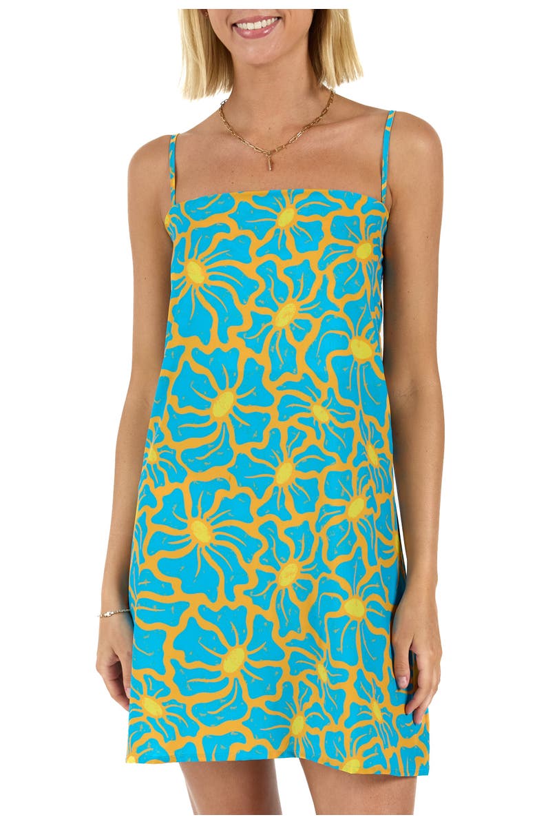 Kenny Flowers The 1979 - Sunset Mini Dress, Main, color, Teal
