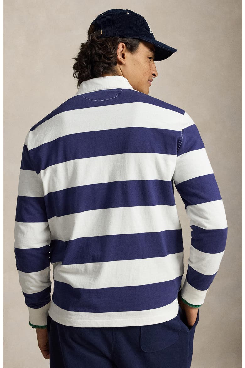 Stripe Long Sleeve Rugby Shirt, Alternate, color, CREAM MULTI