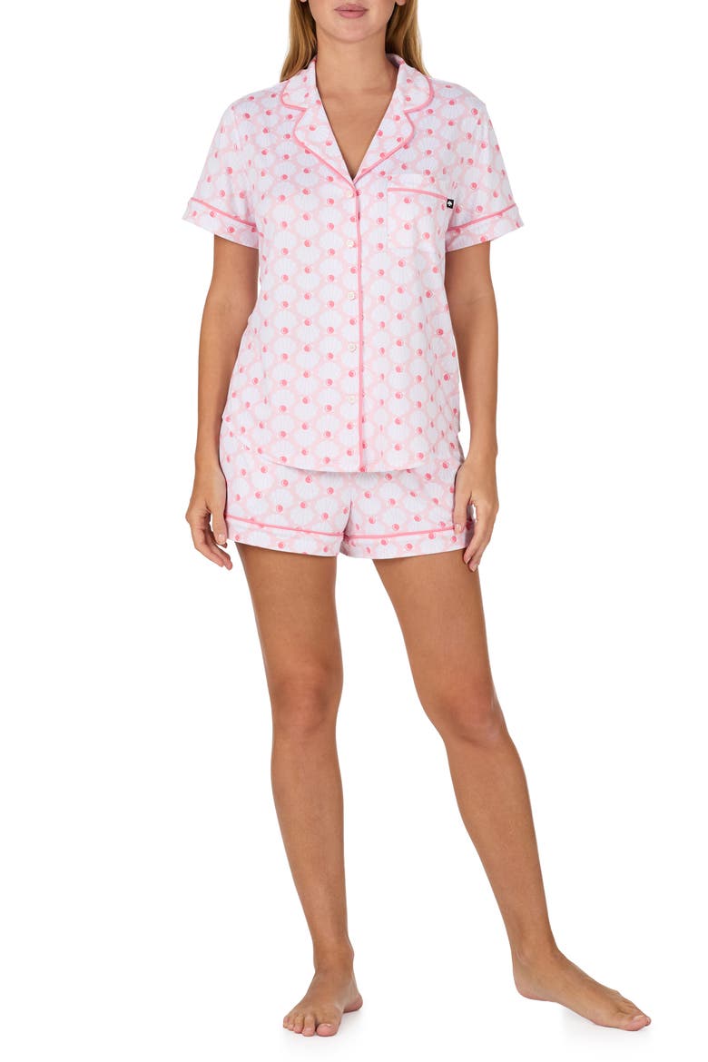 print short pajamas, Alternate, color, PINK/ WHITE