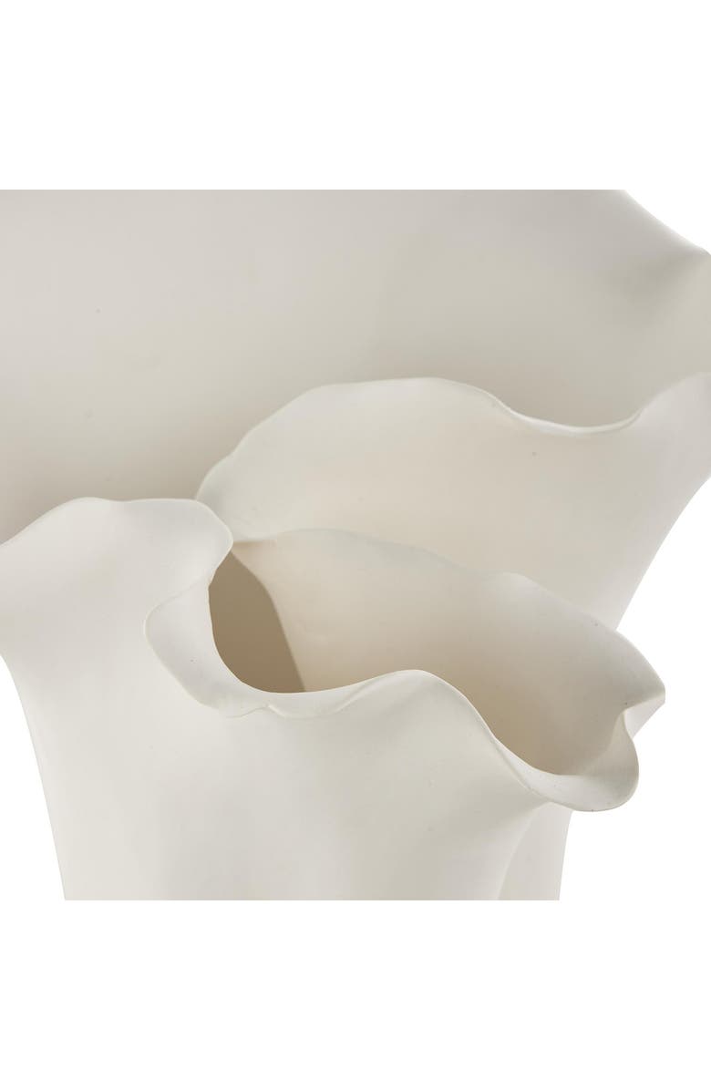 UMA Abstract Ceramic Vase, Alternate, color, White