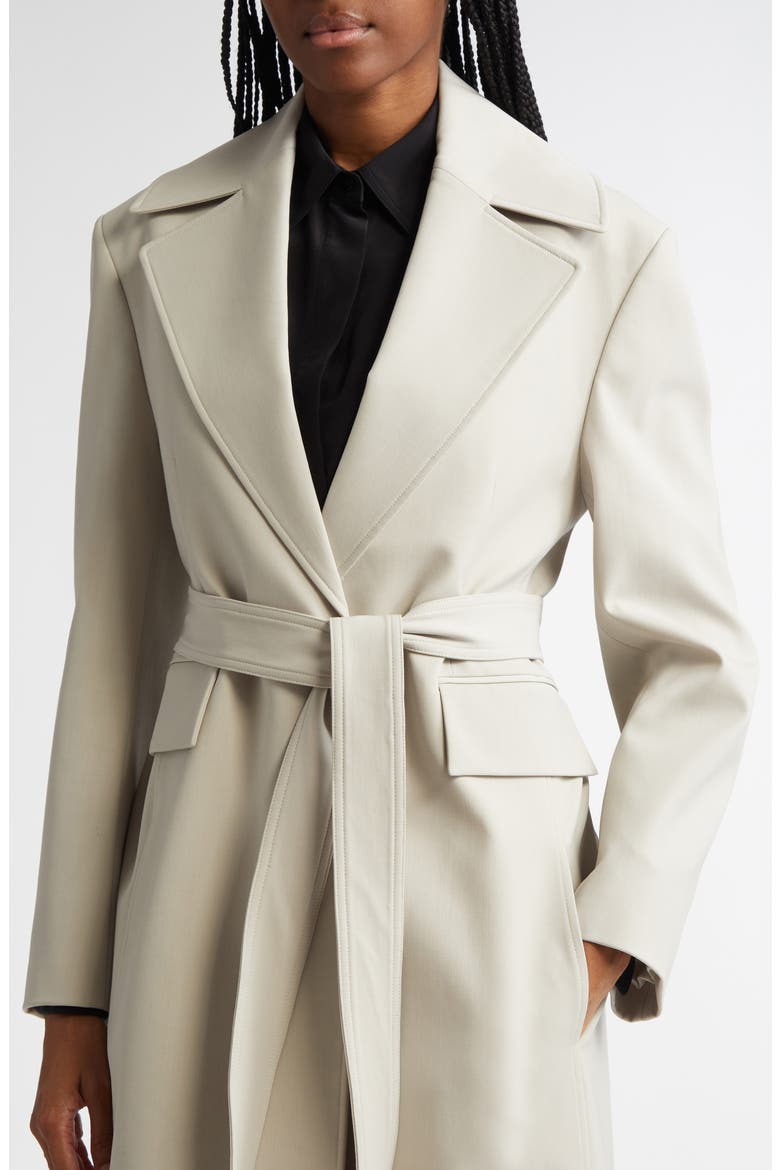 Thea Wool Blend Gabardine Coat, Alternate, color, TAUPE
