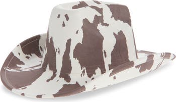 Cow Print Western Cowboy Hat