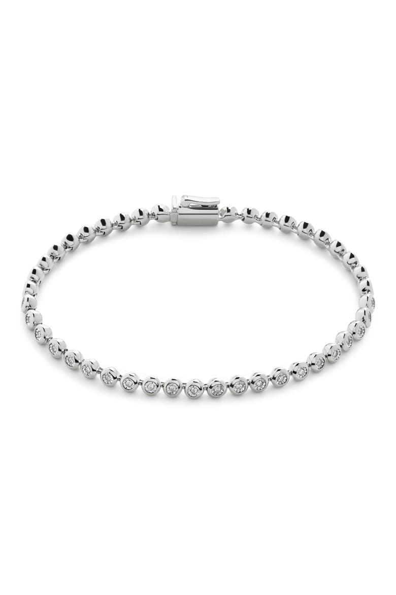 Lab-Grown Diamond Tennis Bracelet, Main, color, STERLING SILVER