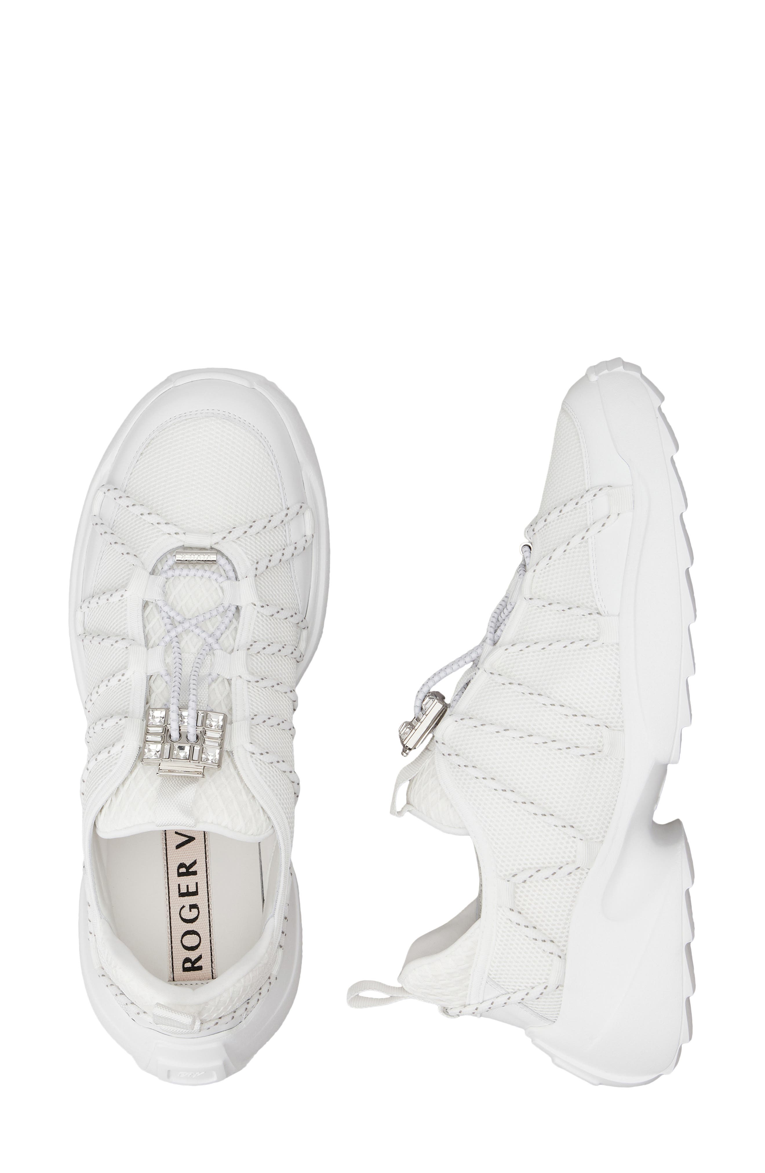 Roger Vivier Viv' Zag Sneaker, Alternate, color, Bianco