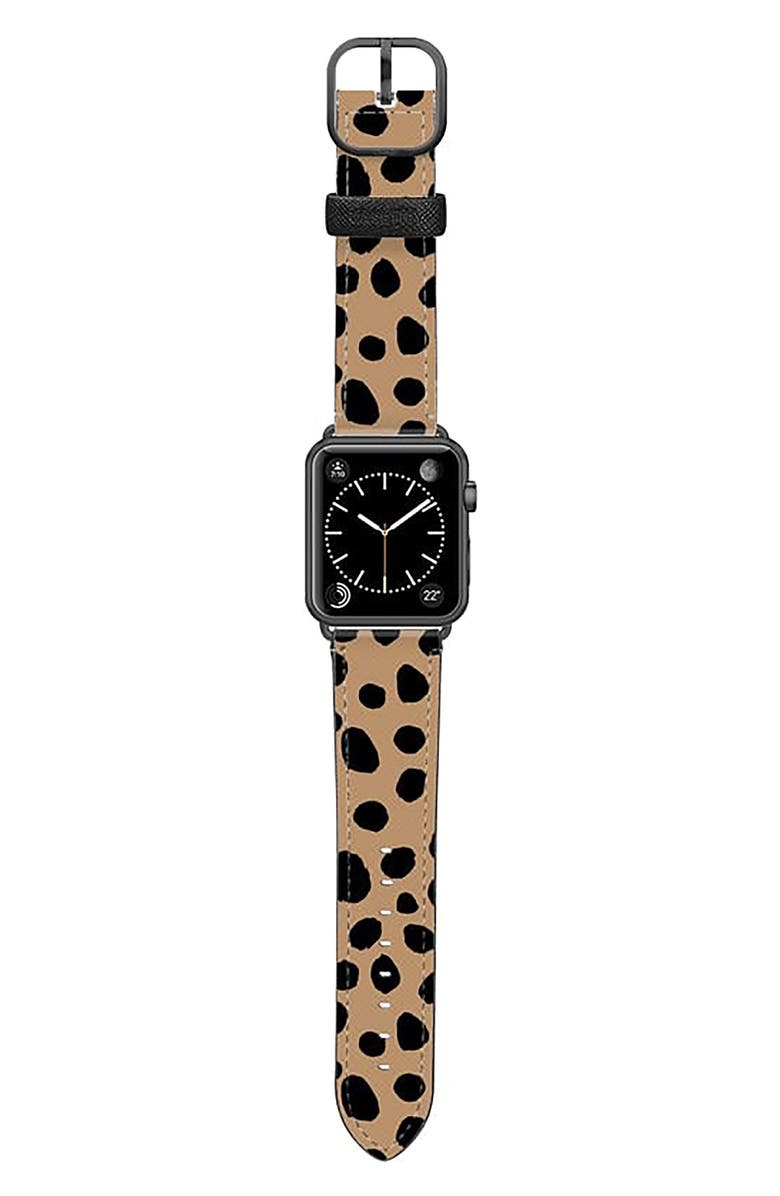 CASETiFY Cheetah Dots Saffiano Faux Leather Apple Watch<sup>®</sup> Strap, Alternate, color, 