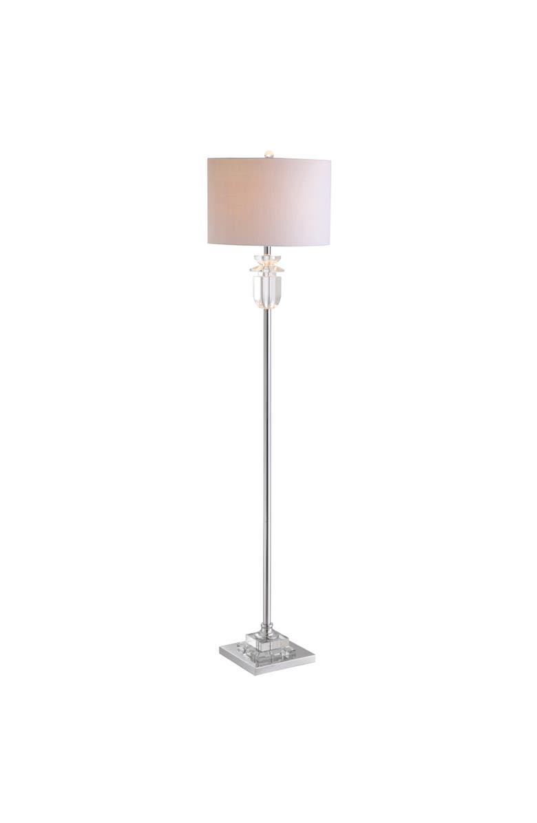 JONATHAN Y Aria Crystal/Metal LED Floor Lamp, Alternate, color, Clear/Chrome