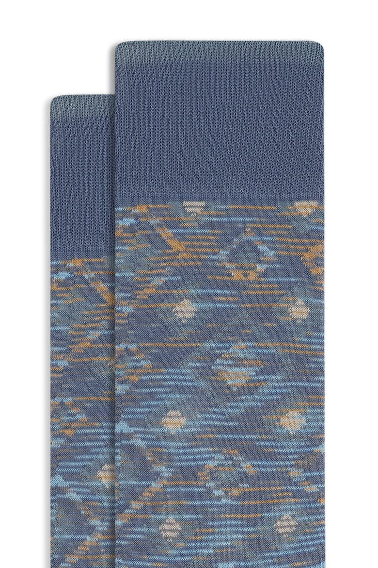 Space Dye Diamond Cotton Blend Dress Socks, Alternate, color, STEEL