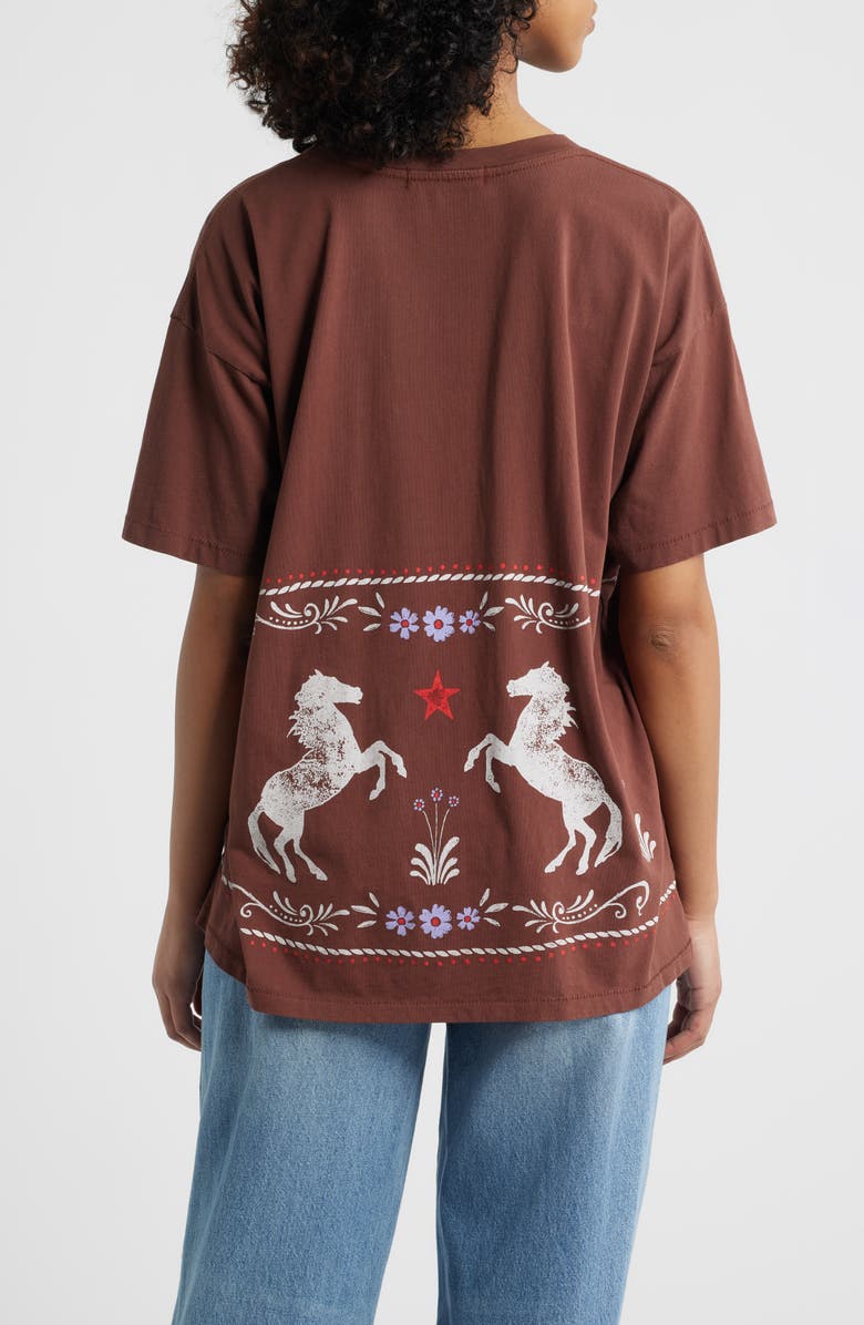 Daydreamer Prairie Horse Cotton Graphic T-Shirt, Alternate, color, Nutmeg