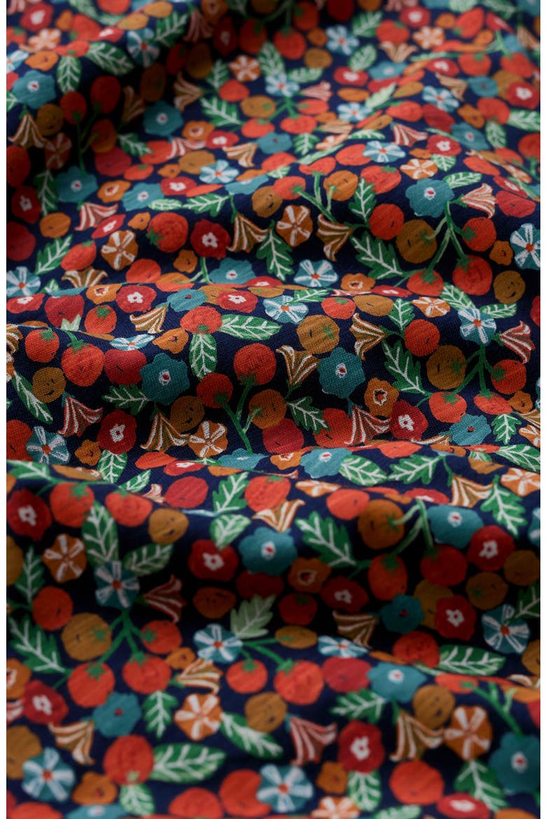 Chapelle Floral Print Midi Dress, Alternate, color, TOMATO BLOOMS MARITIME