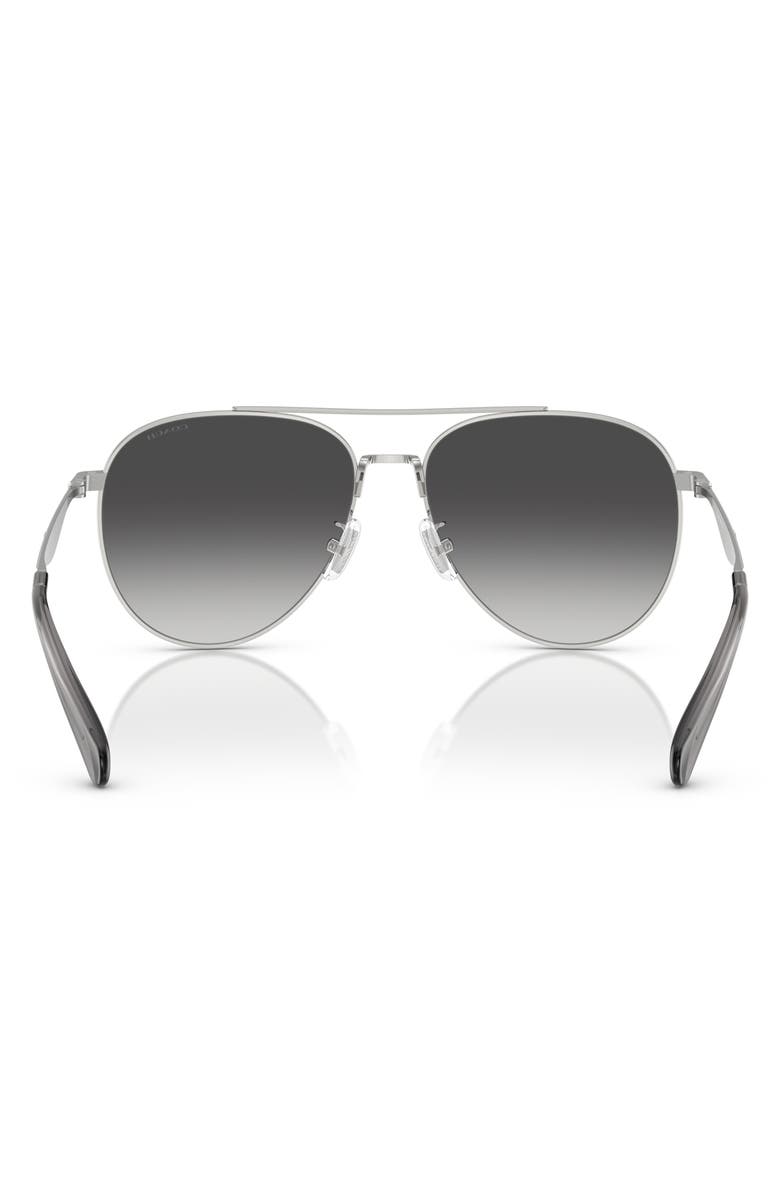 COACH 57mm Gradient Pilot Sunglasses, Alternate, color,