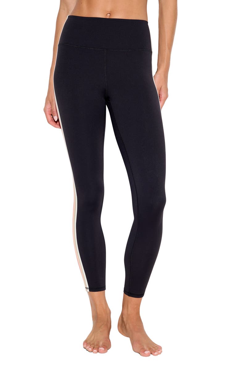 Spiritual Gangster Infinity 7/8 Leggings, Main, color, Black/ Terra Cotta