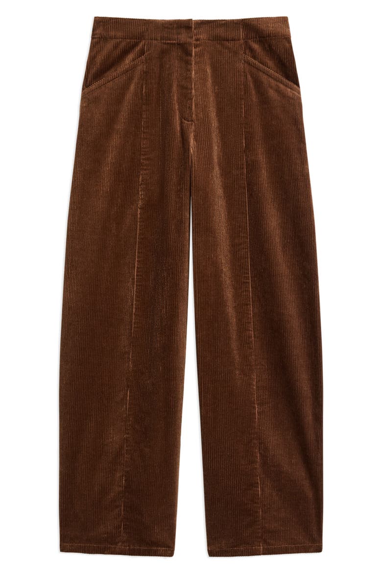 Front Seam Cotton Blend Corduroy Pants, Alternate, color, CARAMEL