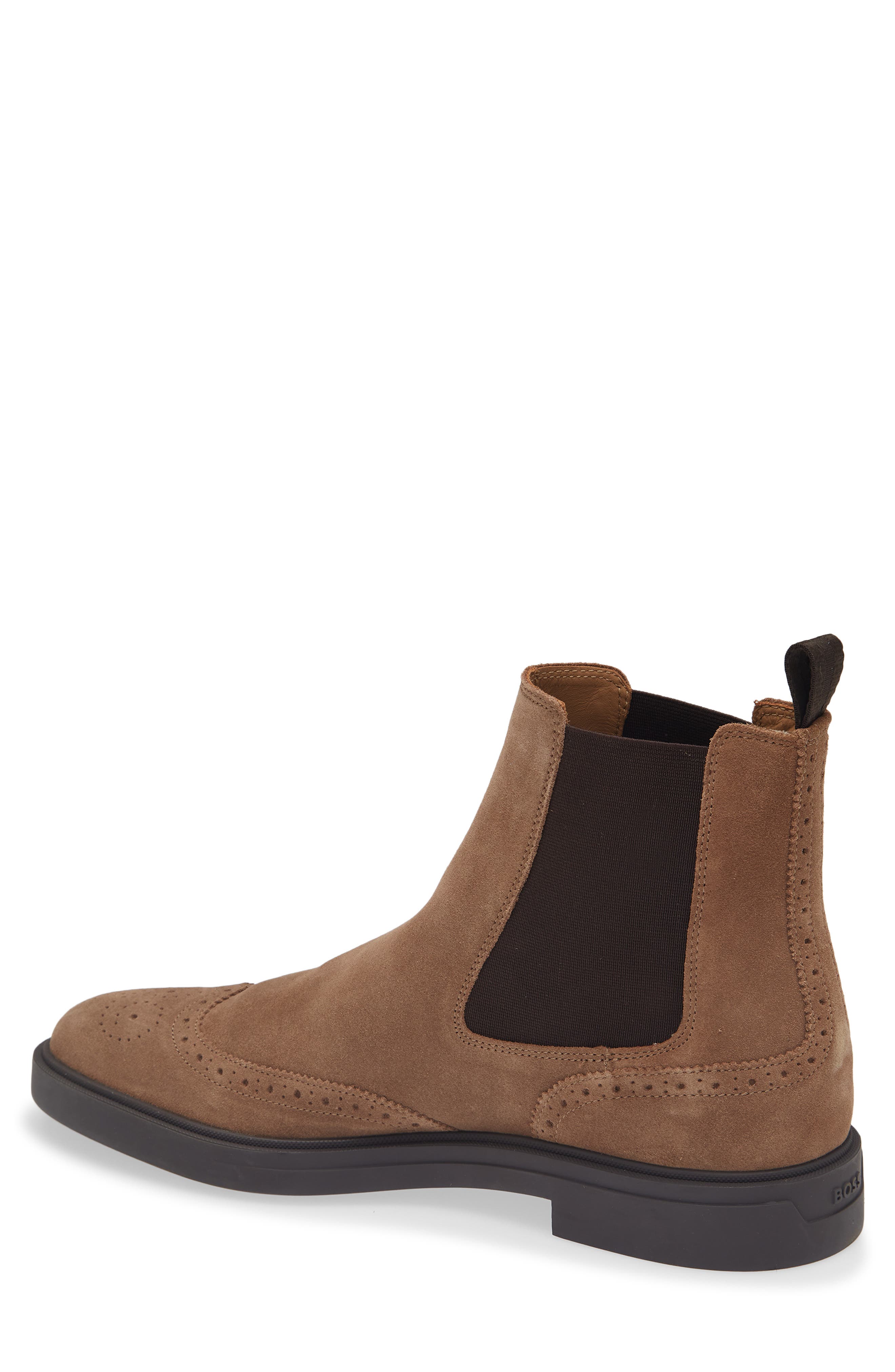 Calev Cheb Wingtip Chelsea Boot, Alternate, color, MEDIUM BEIGE