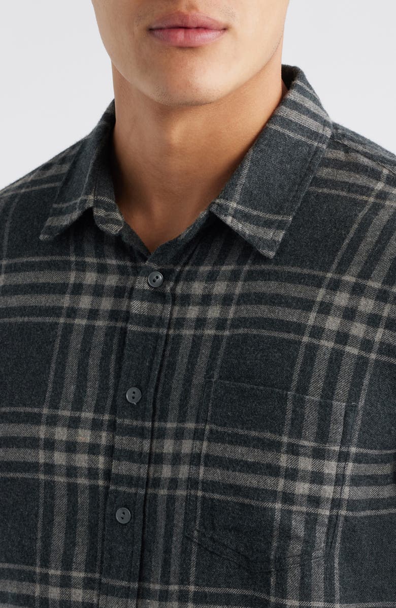 Rails Lennox Plaid Flannel Button-Up Shirt, Alternate, color, Charcoal Wraith