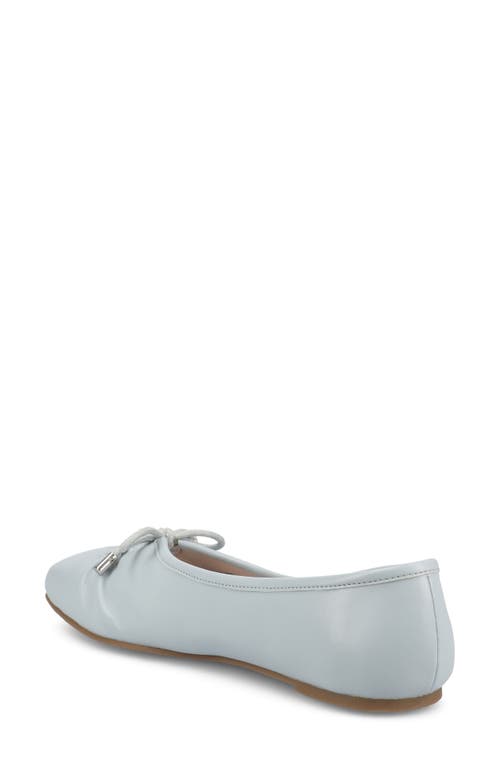 Journee Collection Callee Keyhole Square Toe Flat In Light Blue