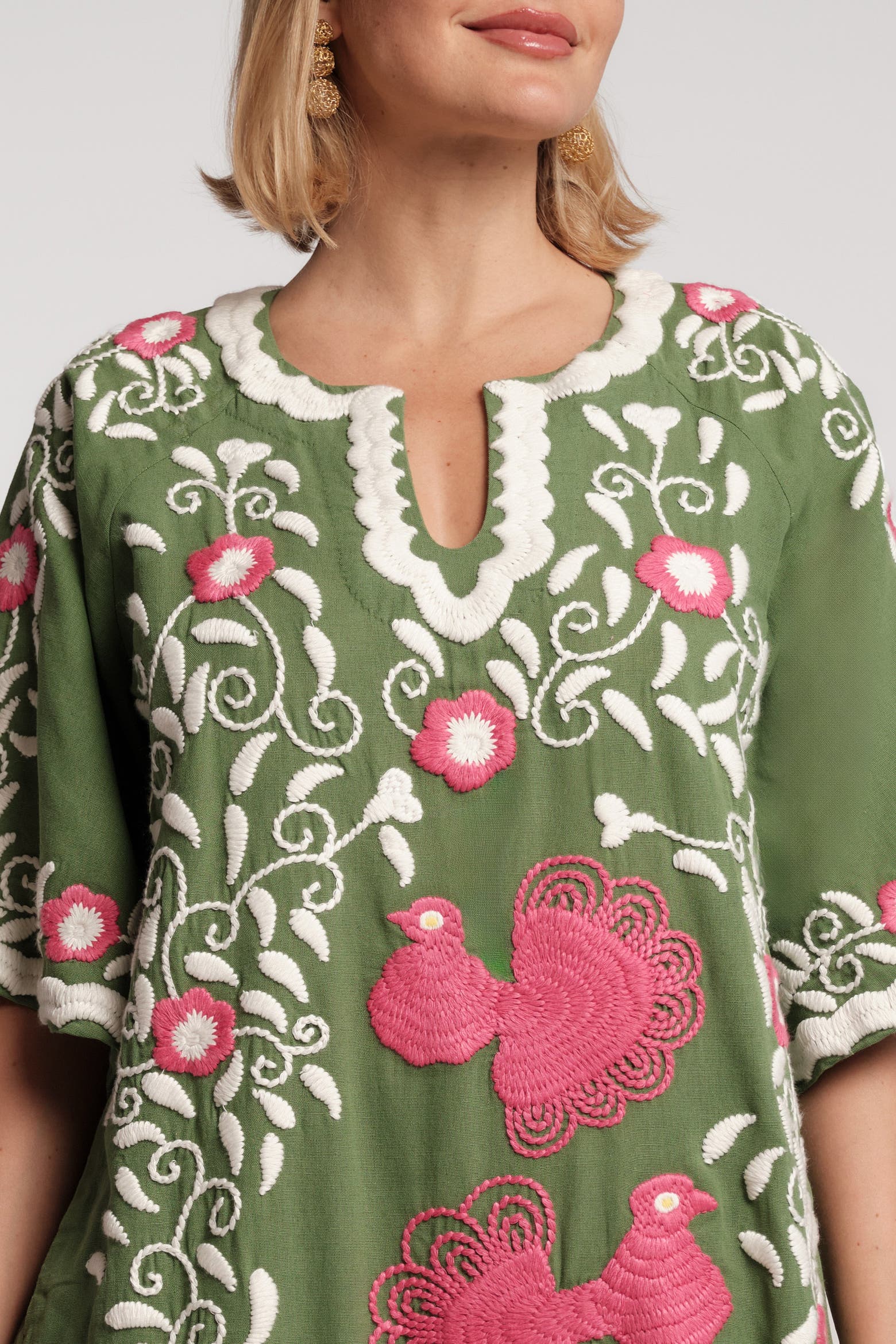 Frances Coder Frances Valentine Peacock Caftan (Women) | Nordstrom