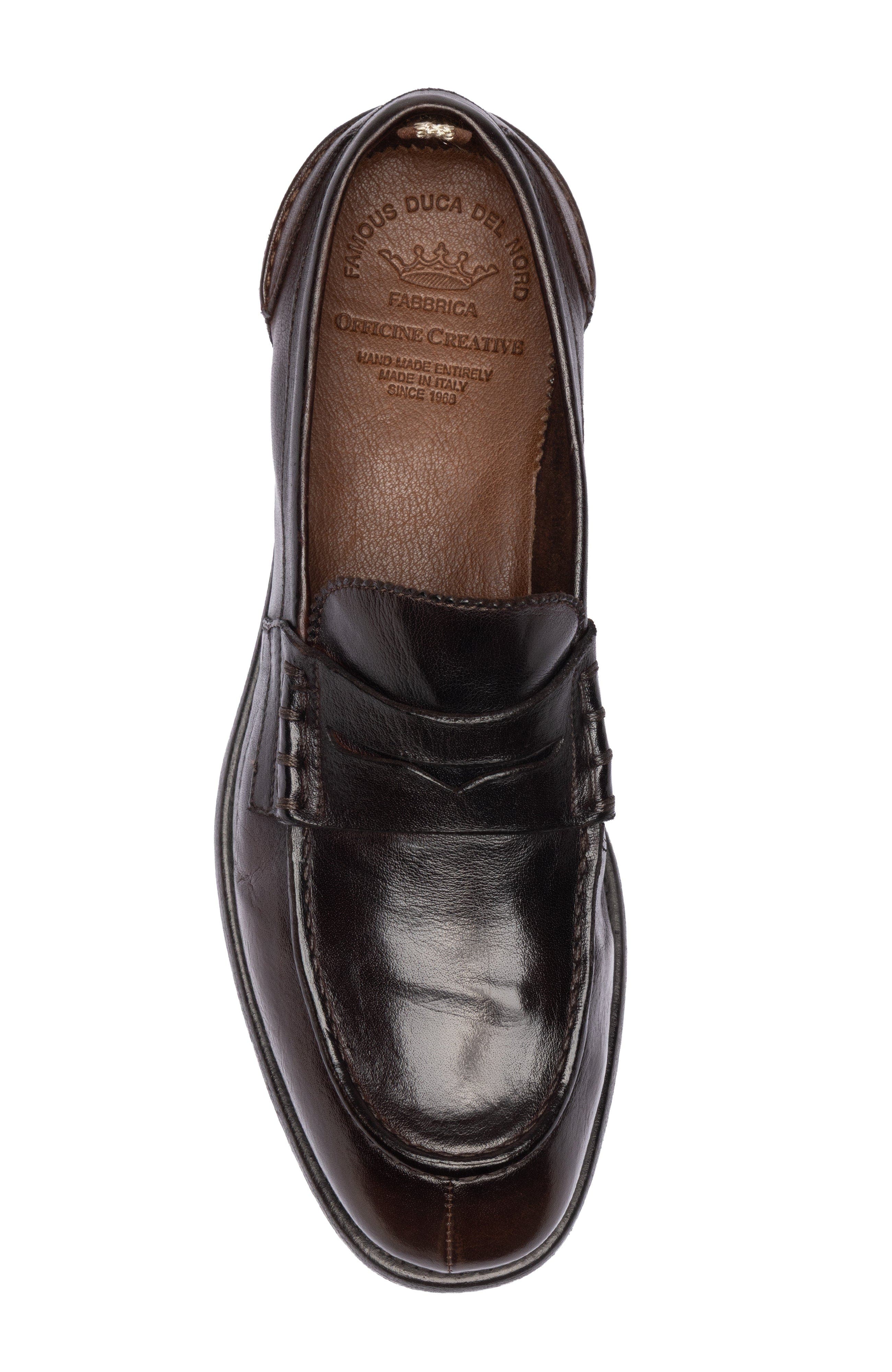 Officine Creative Chronicle 144  Leather Penny Loafer, Alternate, color, Brown