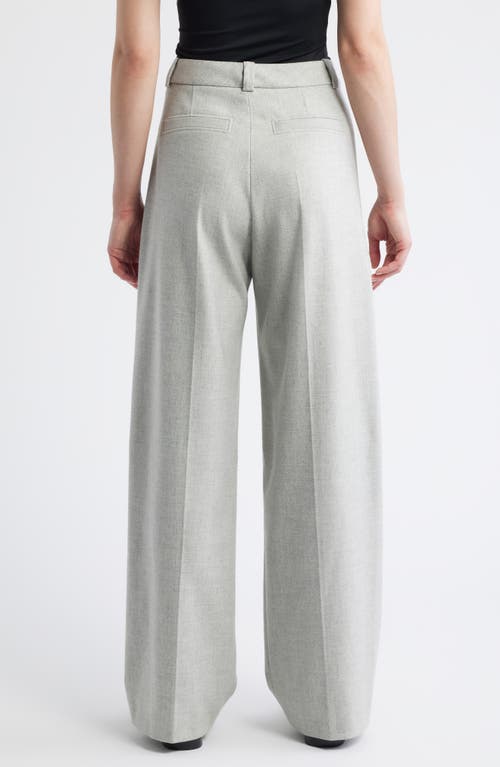 Hugo Boss Boss Orange Taflong Pleated Wide Leg Pants In Gray