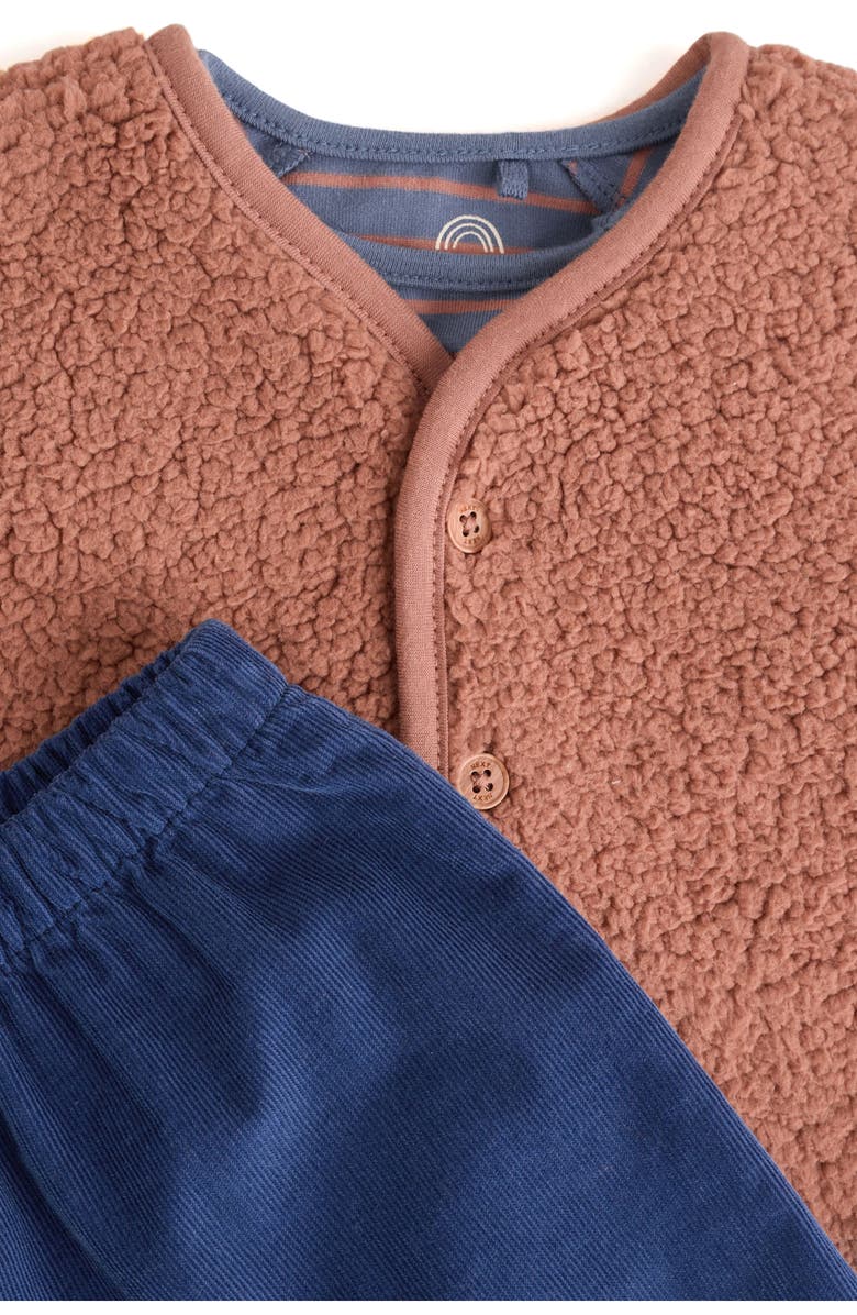 NEXT Long Sleeve T-Shirt, Teddy Vest & Pants Set, Alternate, color, Blue