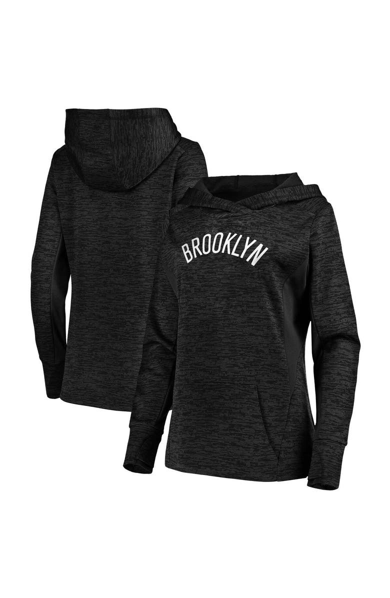 FANATICS Women's Fanatics Branded Black Brooklyn Nets Showtime Done Better Pullover Hoodie, Alternate, color,