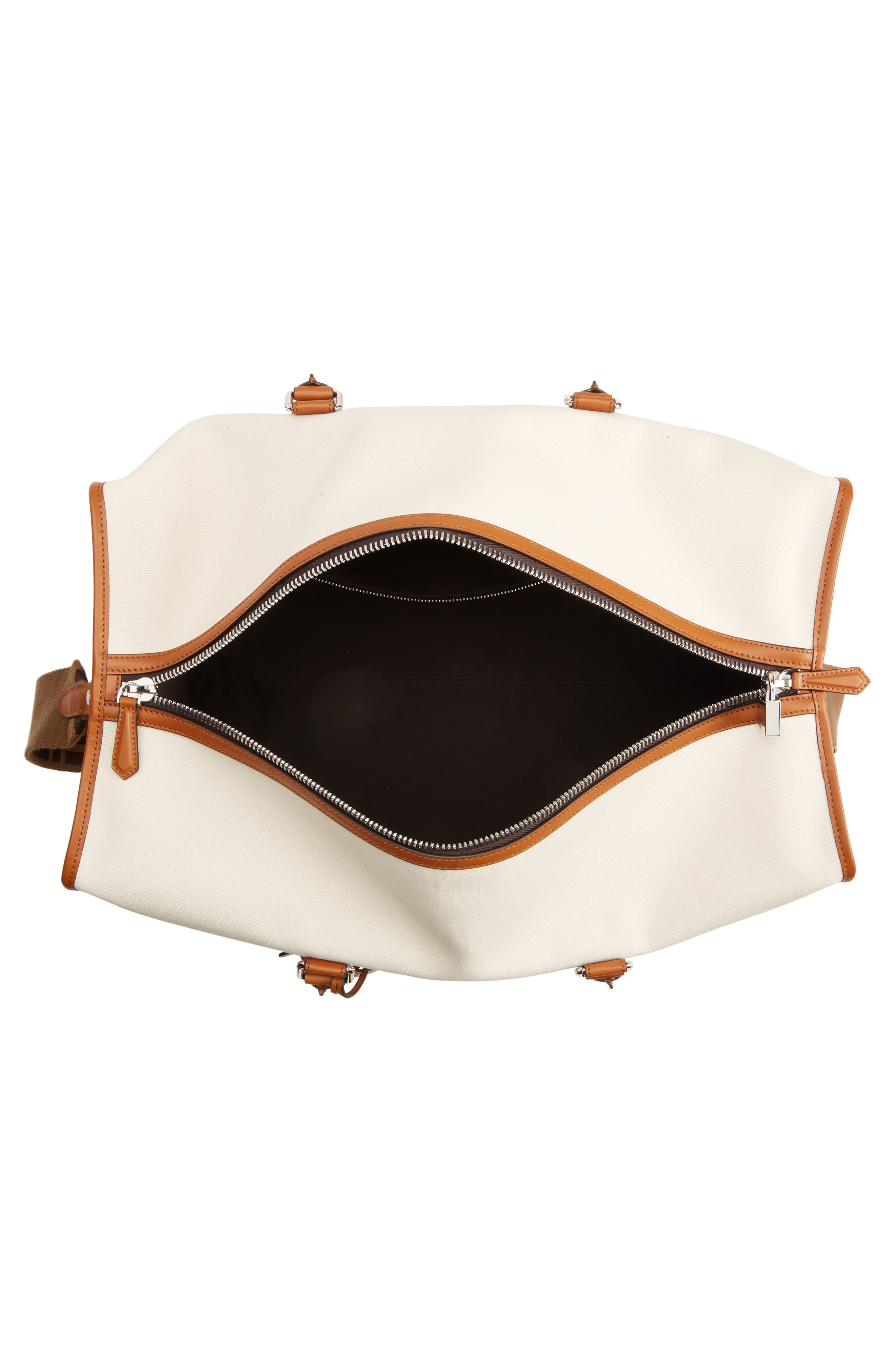 Fendi Logo Canvas Duffel Bag, Alternate, color, 