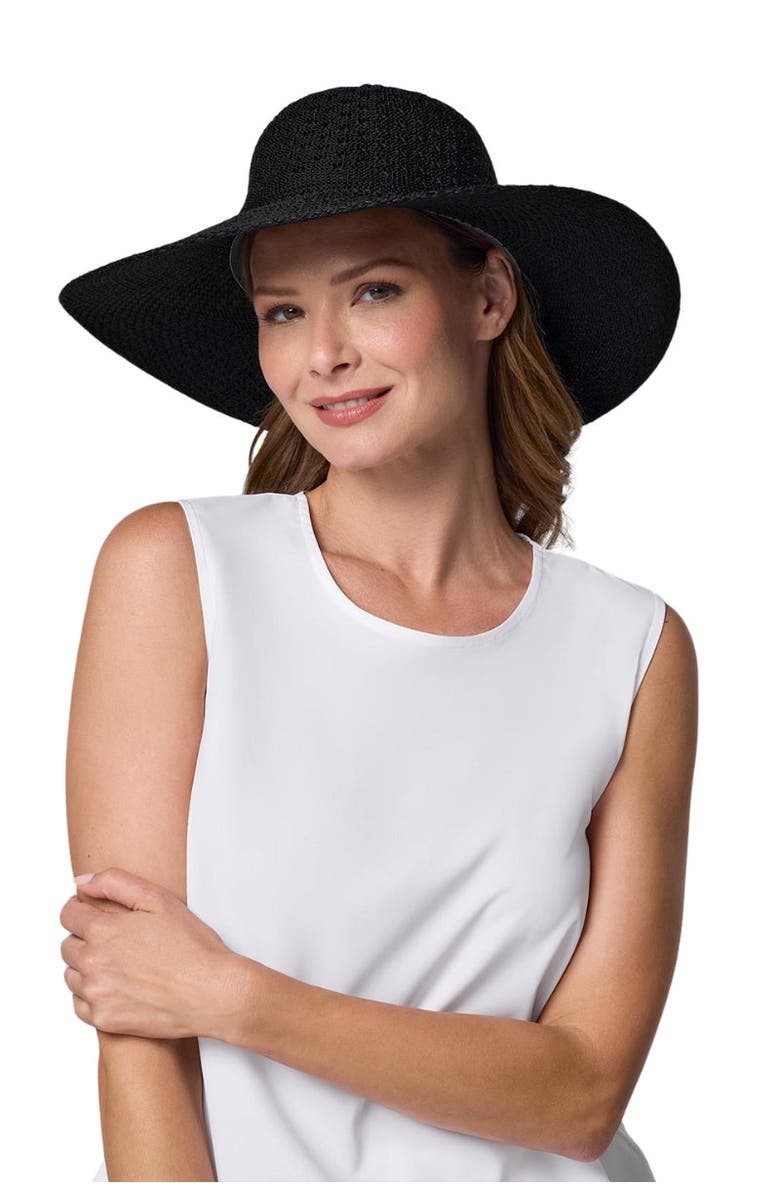 Coolibar Women's Packable Sun Hat - UPF 50+ Sun Protection - Perla, Alternate, color, Black