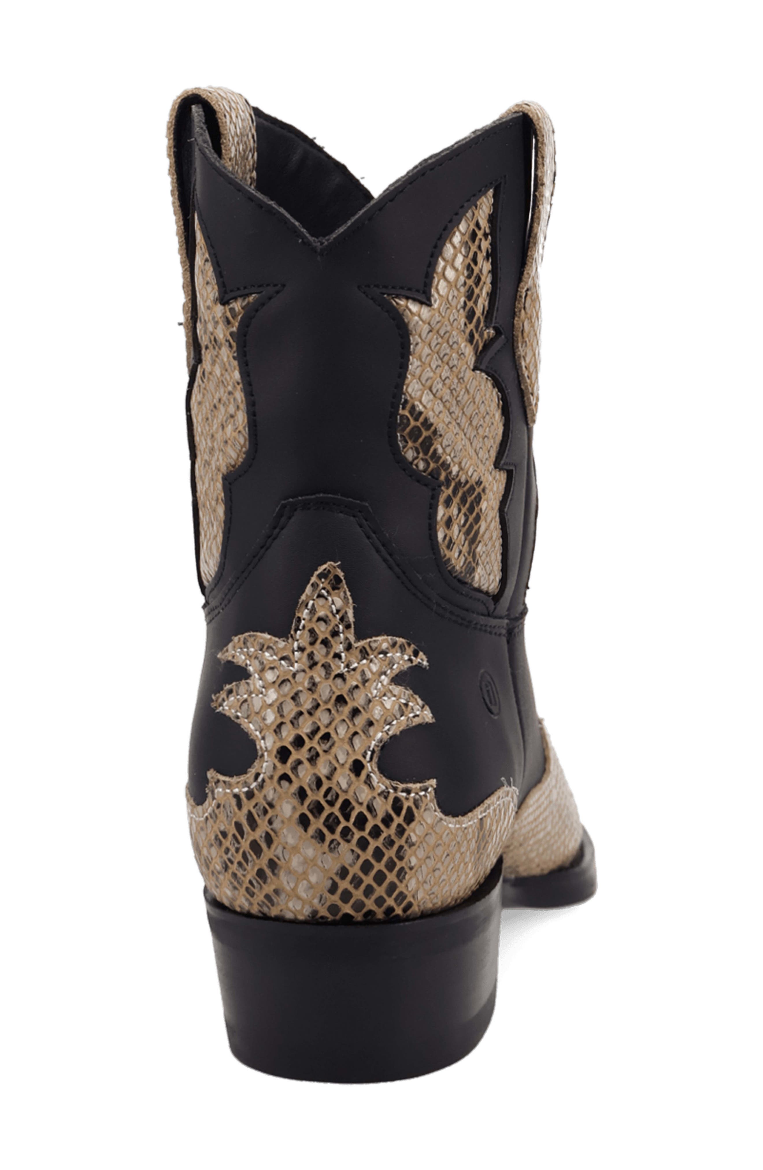 Serpico Leather Western Boot, Alternate, color, BLACK