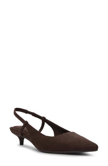 Anne Klein Shorty Slingback Pump In Brown
