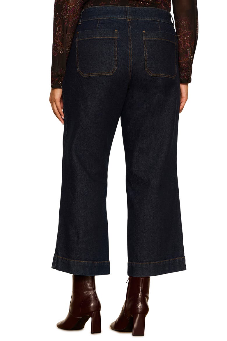 Chelsea Patch Pocket Wide Leg Jeans, Alternate, color, TOO MUCH BLUE