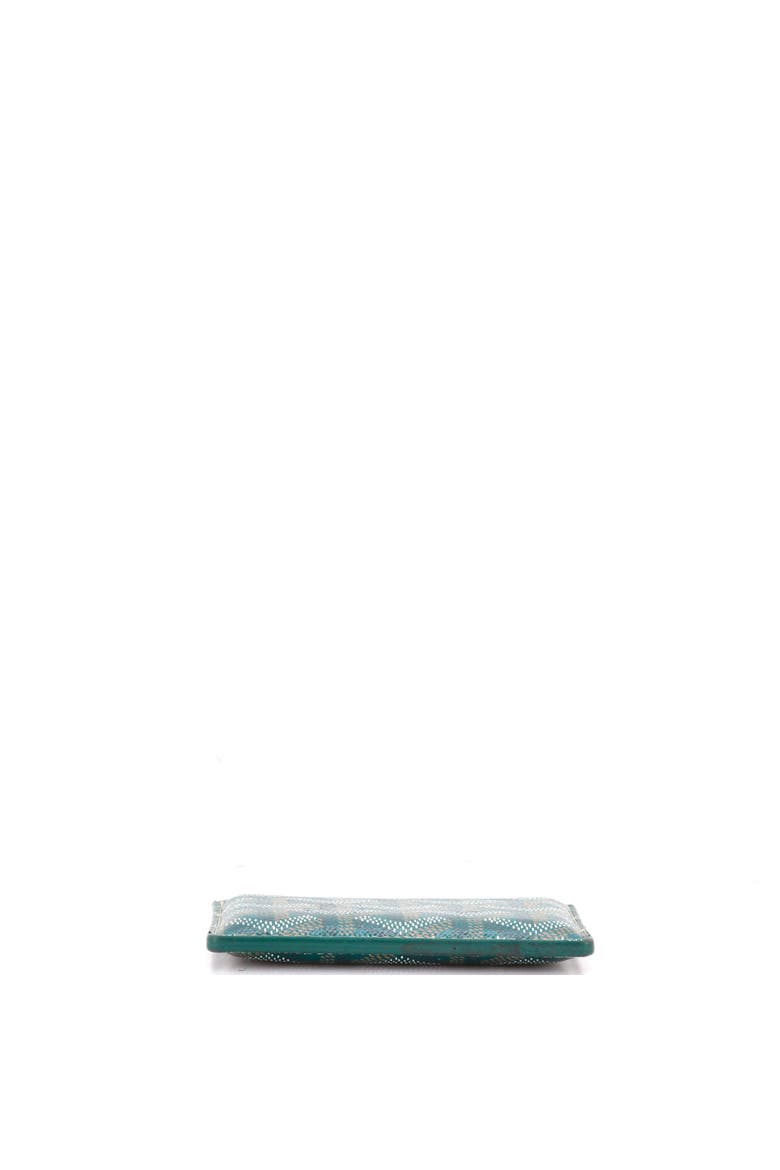 Saint Sulpice Card Holder Coated Canvas, Alternate, color, Green