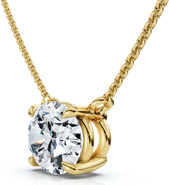Bliss Diamond 1Ct Solitaire Oval Diamond Pendant 14k Gold Women's 18" Chain Lab Grown